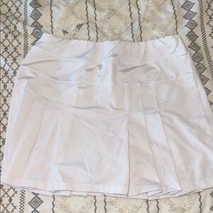 Source Unknown White Pleated Mini Skirt